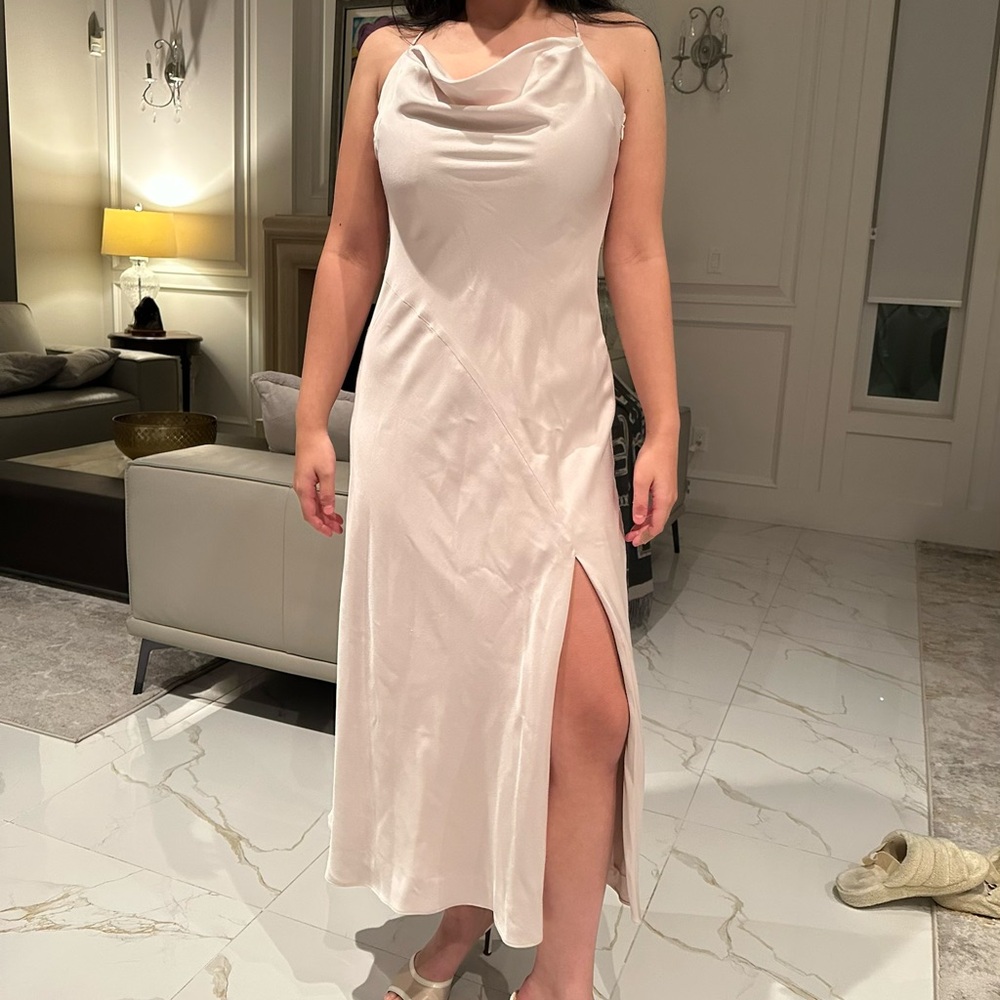 Elegant Cream Sleeveless Dress- forever new